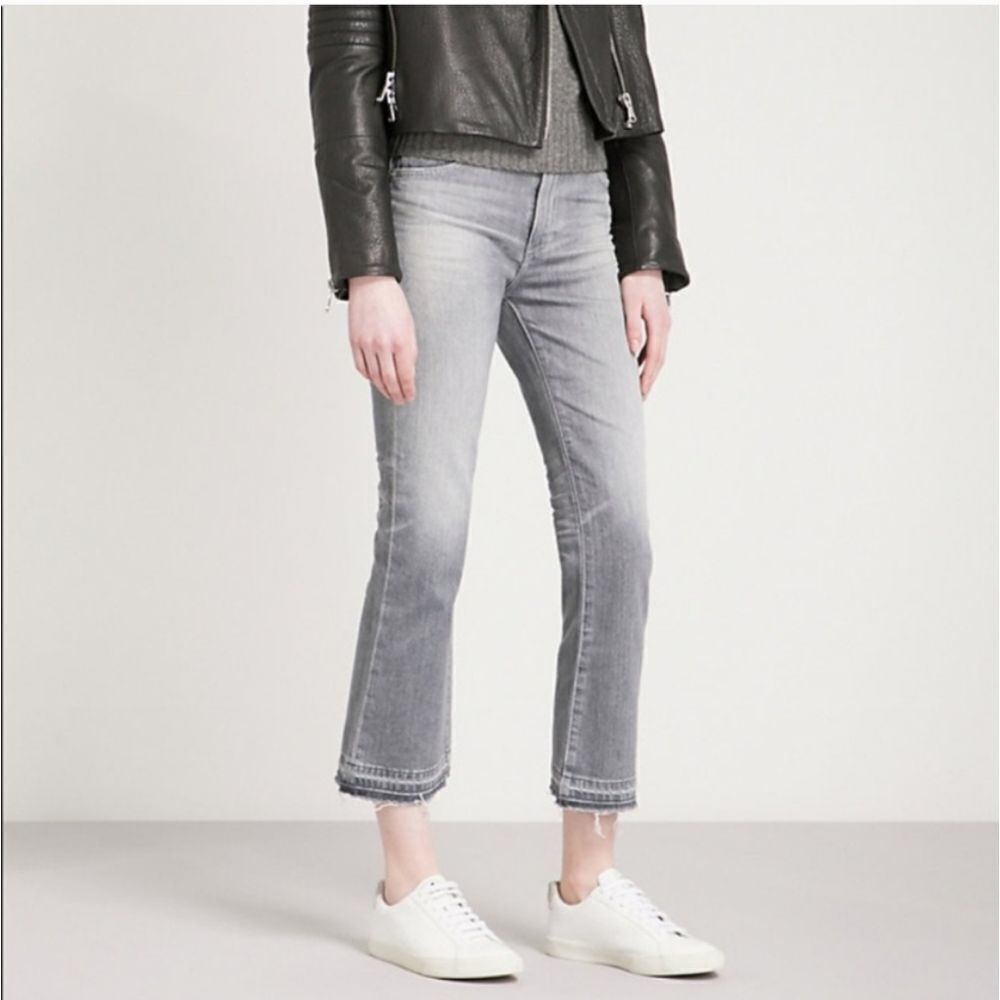 AG Jodi High-Rise crop kick flare Jeans in Gray